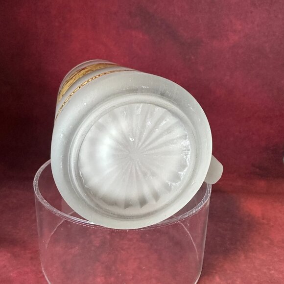 Vtg Mount Rushmore Black Hills South Dakota Large Frosted Glass w Gold Mug Stein - Picture 4 of 6